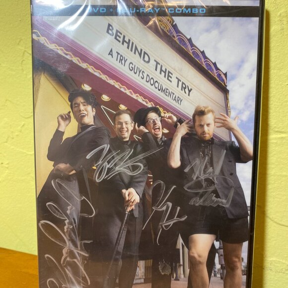 RAREST SEALED SIGNED The Try Guys Documentary (Signatures Under Plastic) - Picture 2 of 4